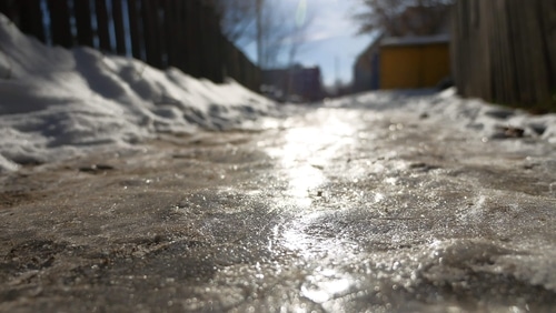 Steinberg icy sidewalk