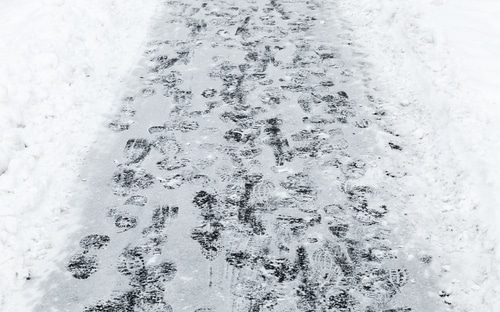 snowy walkway