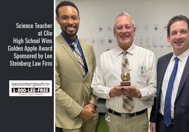 Science Teacher at Clio High School Wins Golden Apple Award Sponsored by Lee Steinberg Law Firm