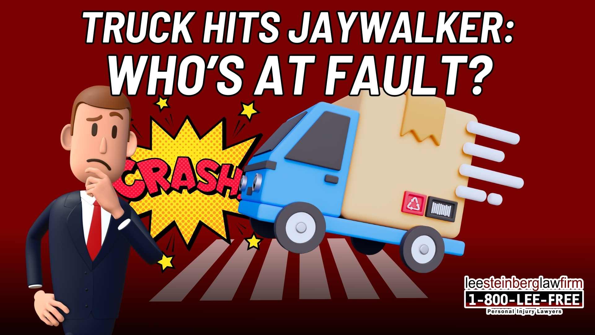 truck hits jaywalker